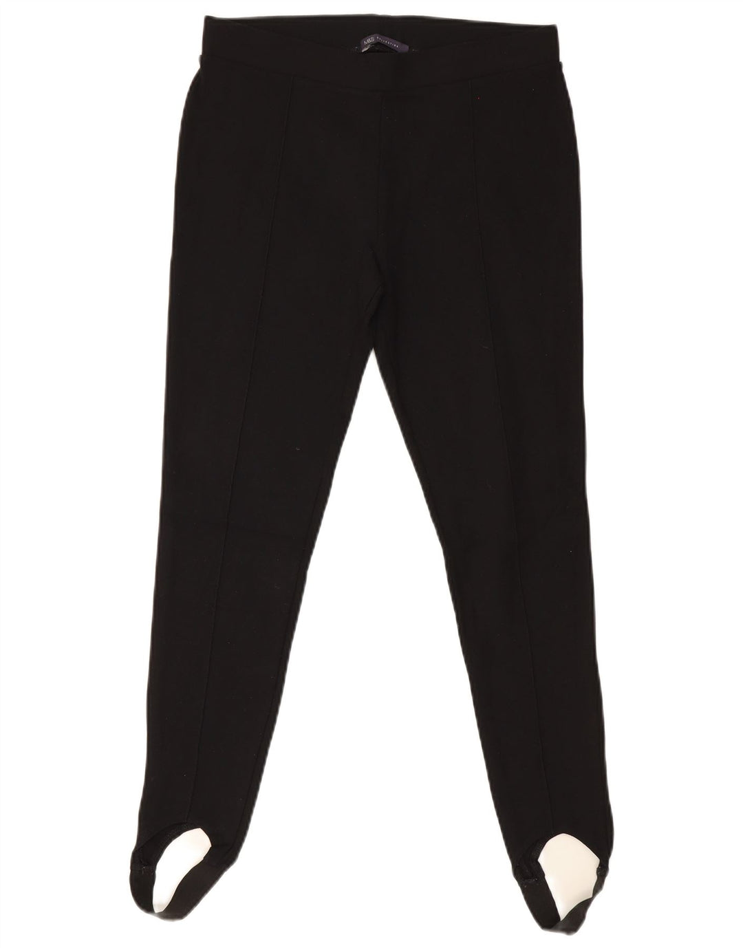 Leggings con staffa da donna Marks & Spencer UK 12 viscosa nera media