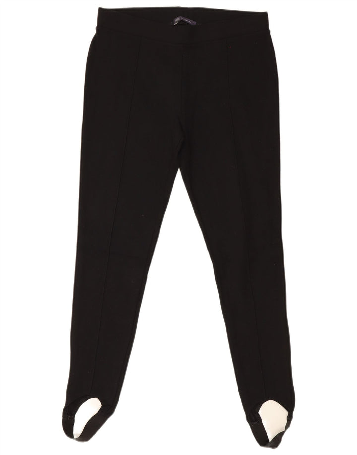 Leggings con staffa da donna Marks & Spencer UK 12 viscosa nera media