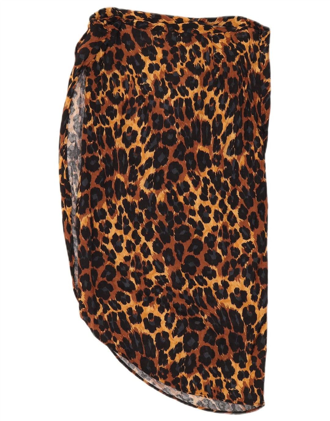 Gonna asimmetrica Zara da donna media W28 viscosa stampa animalier marrone