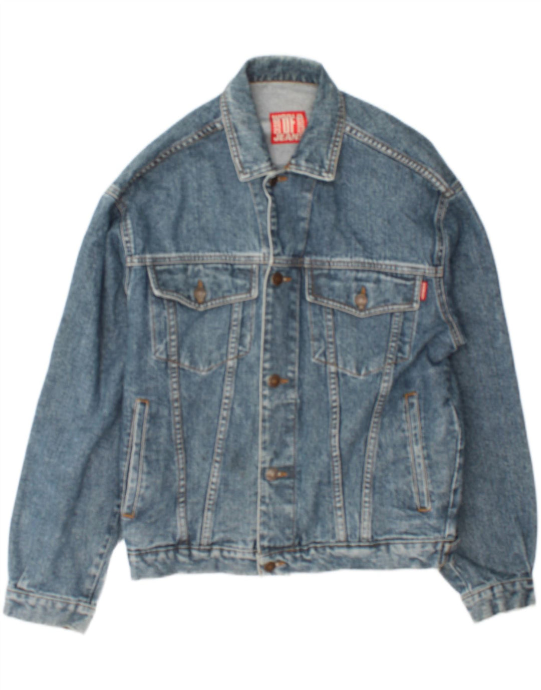 Casucci Giacca in denim da uomo UK 38 Cotone blu medio
