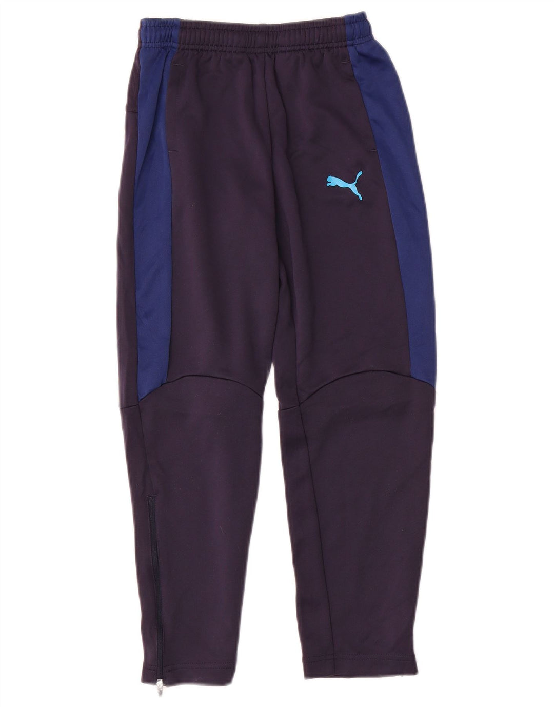 Pantaloni della tuta da ragazzo PUMA 9-10 anni in poliestere color block blu navy