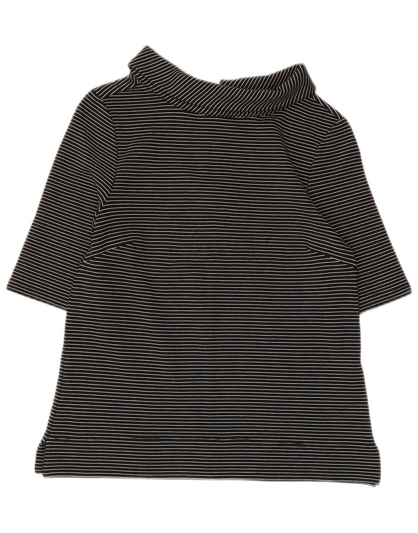 Top da donna Hobbs con collo alto e camicetta UK 6 XS in viscosa a righe nere