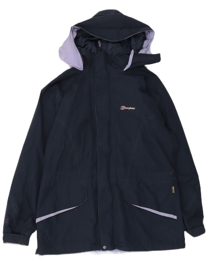 Giacca antipioggia da uomo con cappuccio Berghaus UK 40 grande poliestere blu navy