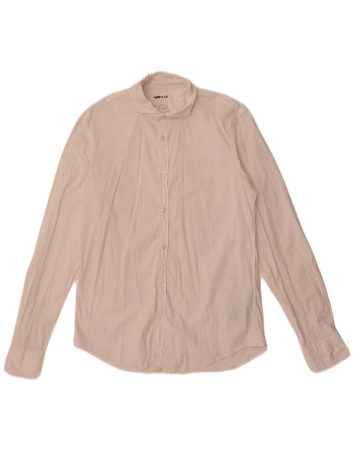 Camicia Uomo Gas Large Bianca In Cotone