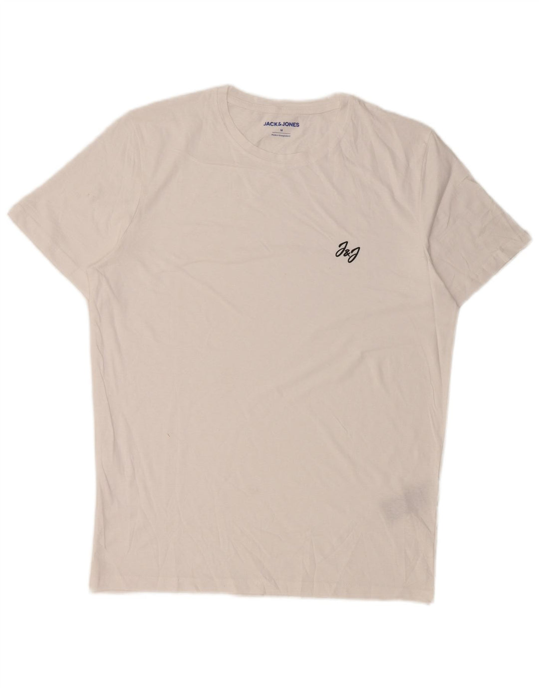 JACK & JONES T-shirt da uomo Top in cotone bianco medio