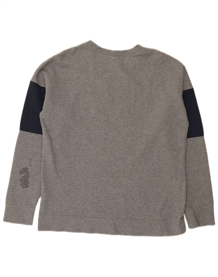 Felpa con grafica Nike da uomo, grande, in cotone color block grigio