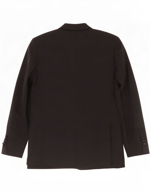 Pierre Cardin Giacca blazer da uomo con vestibilità classica a 1 bottone UK 40 Large Nera