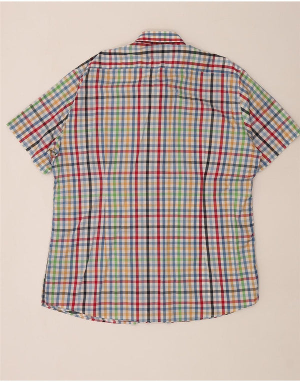 Camicia Barbour da uomo a maniche corte su misura 3XL a quadretti multicolore