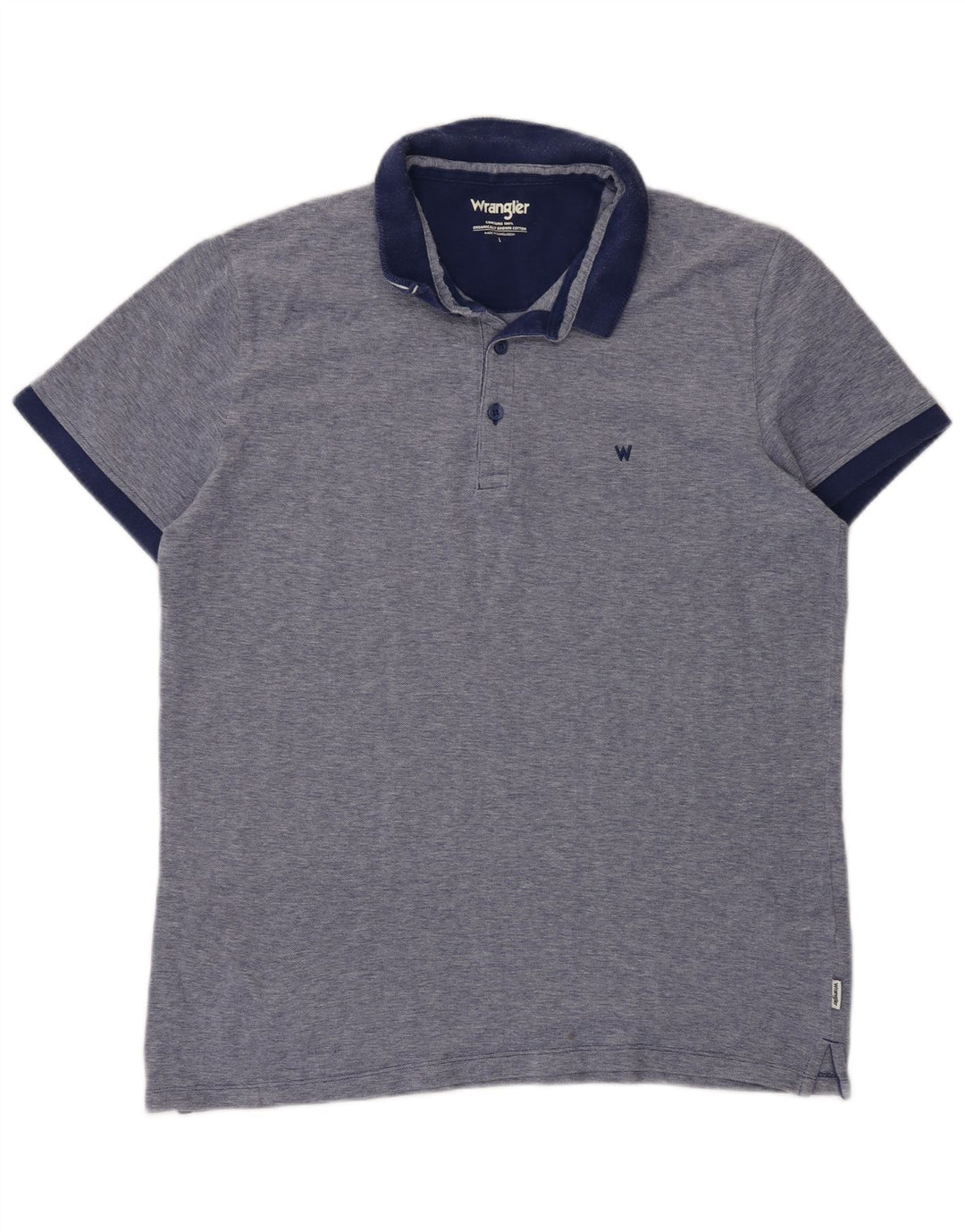 Polo da uomo Wrangler grande in cotone blu navy
