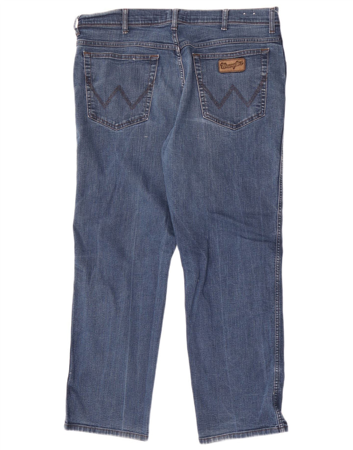 Jeans dritti da uomo Wrangler Texas W40 L30 in cotone blu