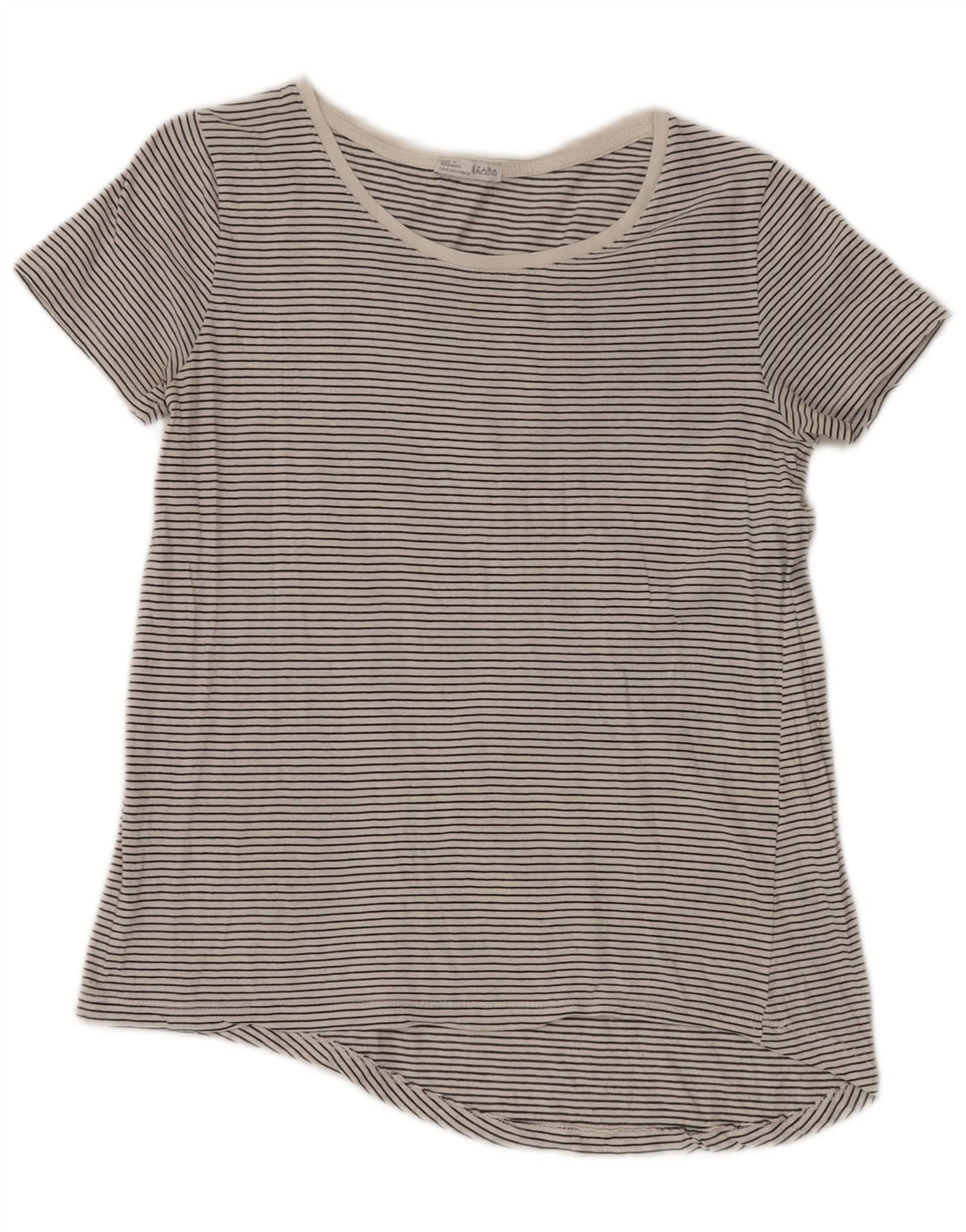 T-shirt da donna ZARA Top UK 10 piccola grigia gessata