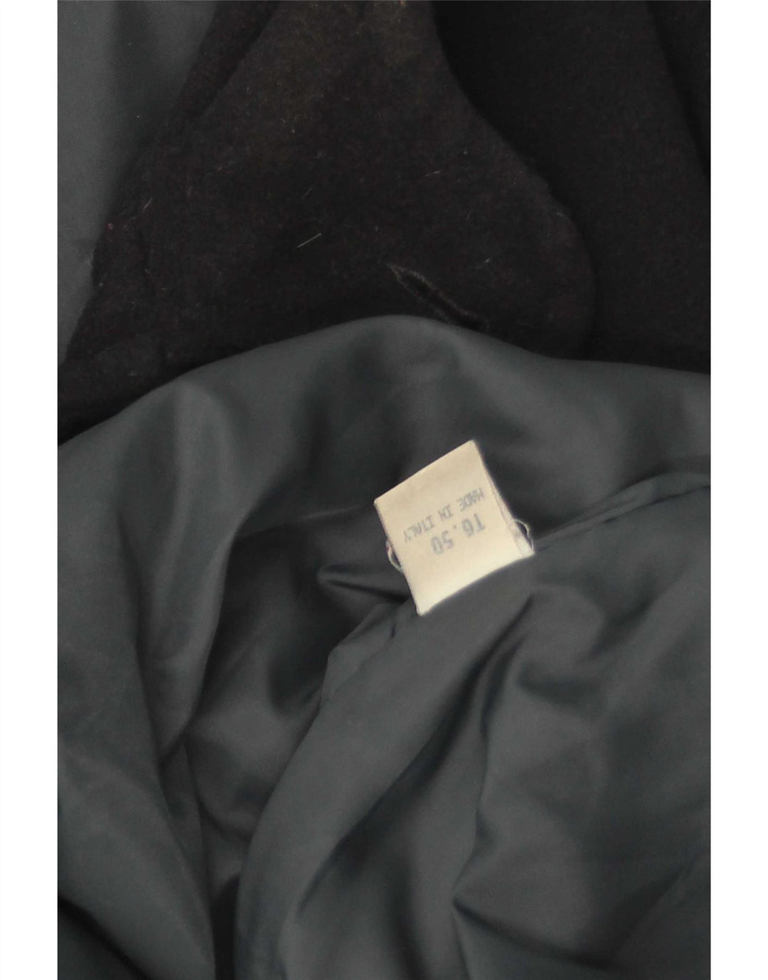 Montgomery vintage da uomo con cappuccio IT 50 grande in lana blu navy