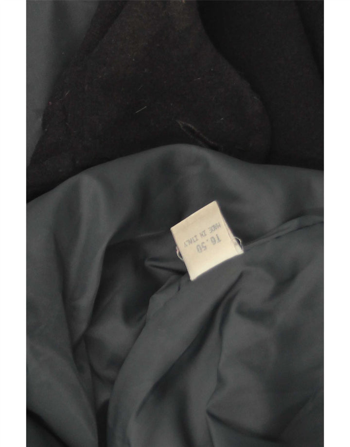 Montgomery vintage da uomo con cappuccio IT 50 grande in lana blu navy