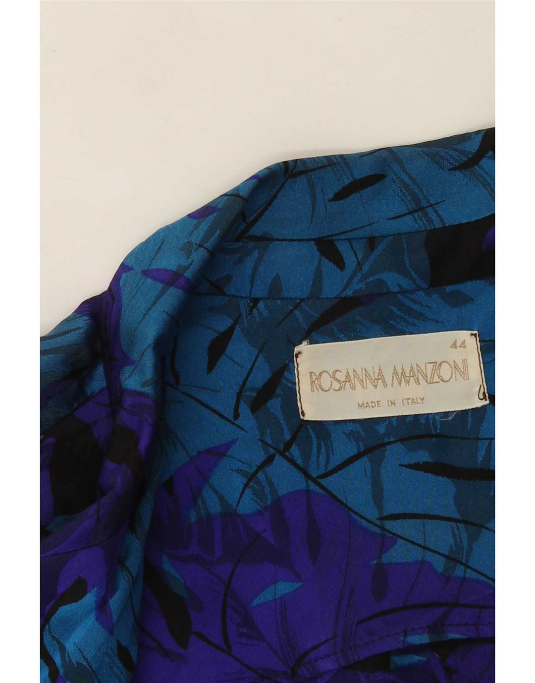 Giacca Blazer Aperta Donna Rosanna Manzoni IT 44 Blu Medio Floreale
