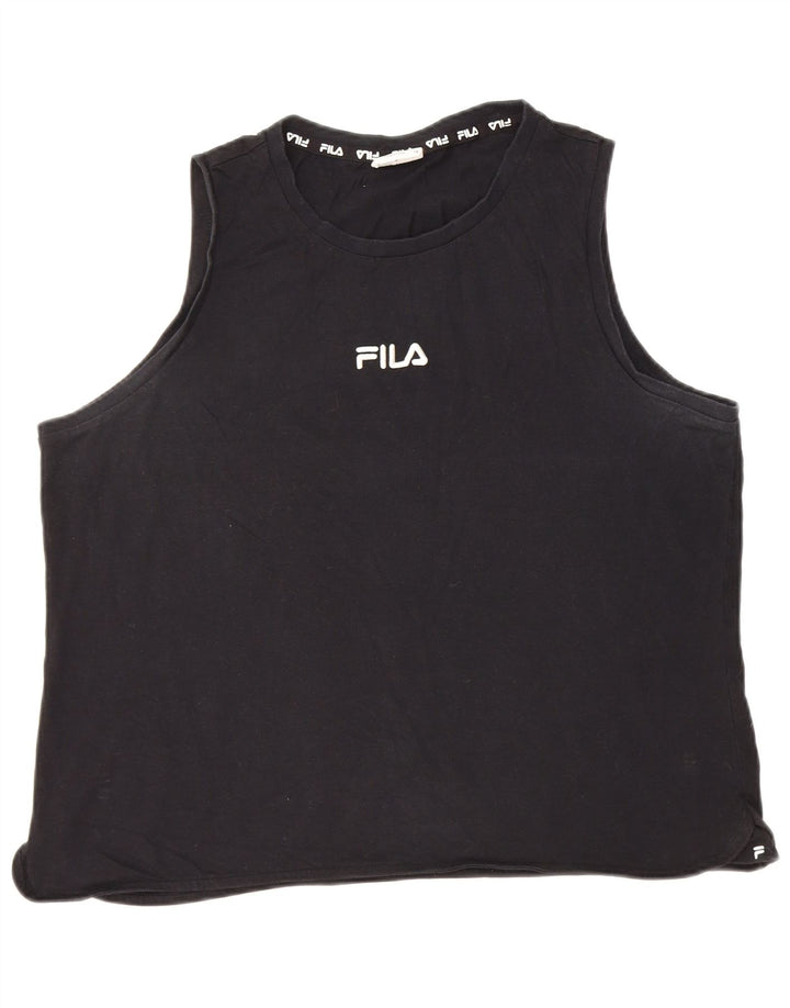 Canotta da donna Fila UK 18 XL cotone nero