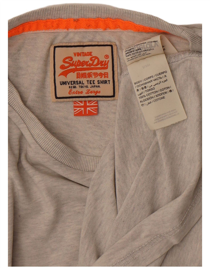 T-shirt grafica da uomo Superdry Top XL in cotone grigio