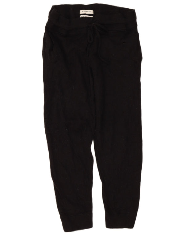 Pantaloni casual da donna Marks & Spencer in maglia da jogging grandi W32 L26 neri