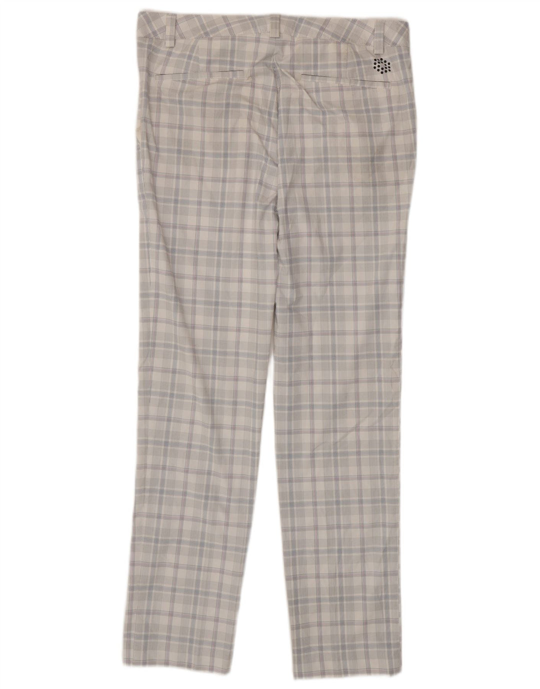 Pantaloni chino slim da uomo PUMA W34 L34 poliestere a quadri bianchi