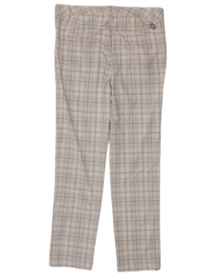Pantaloni chino slim da uomo PUMA W34 L34 poliestere a quadri bianchi