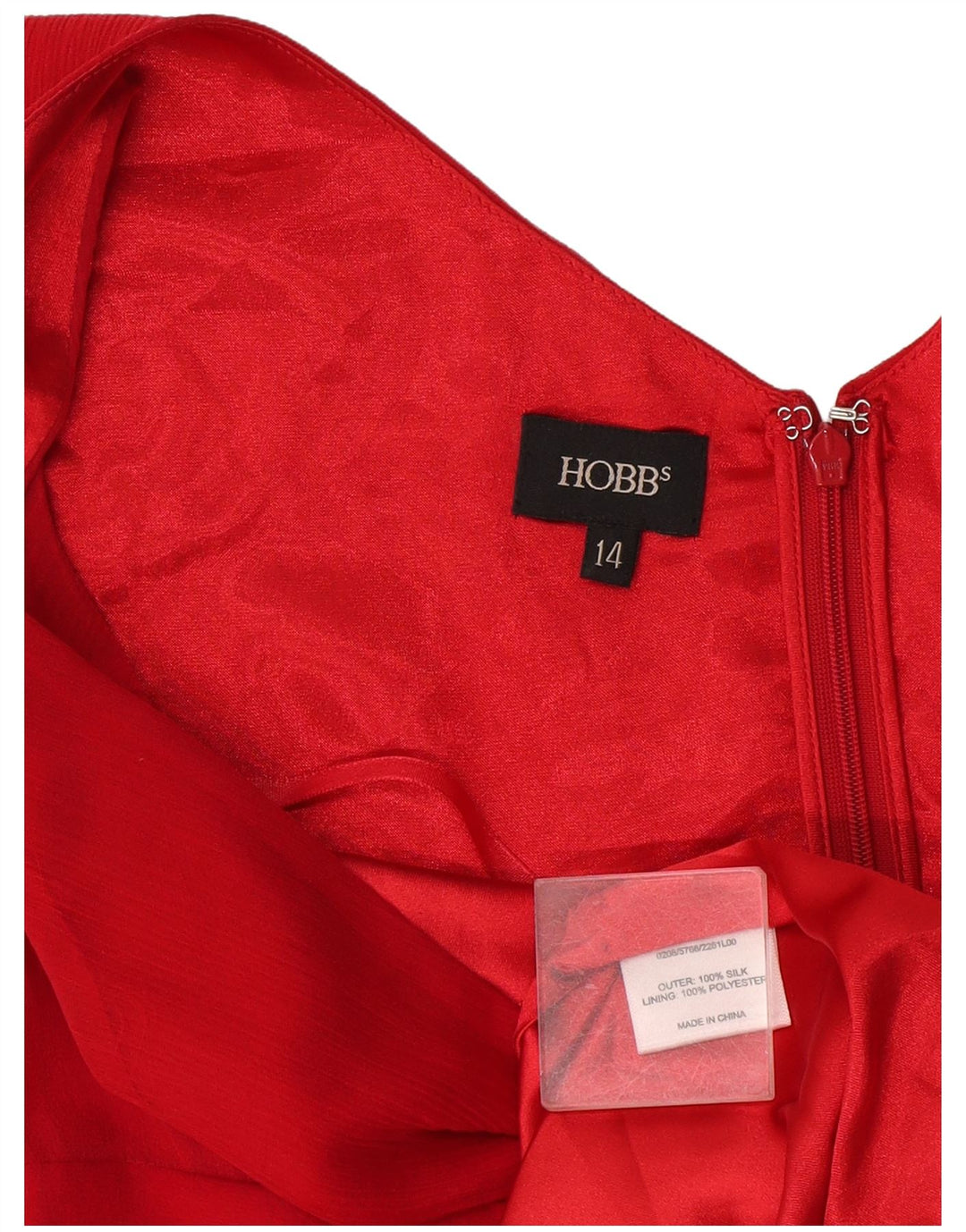 Abito lungo senza maniche da donna Hobbs UK 14 seta rossa media