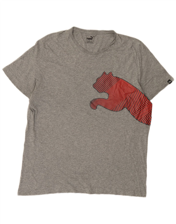 T-shirt grafica da uomo Puma Top 2XL Grigia chiazzata