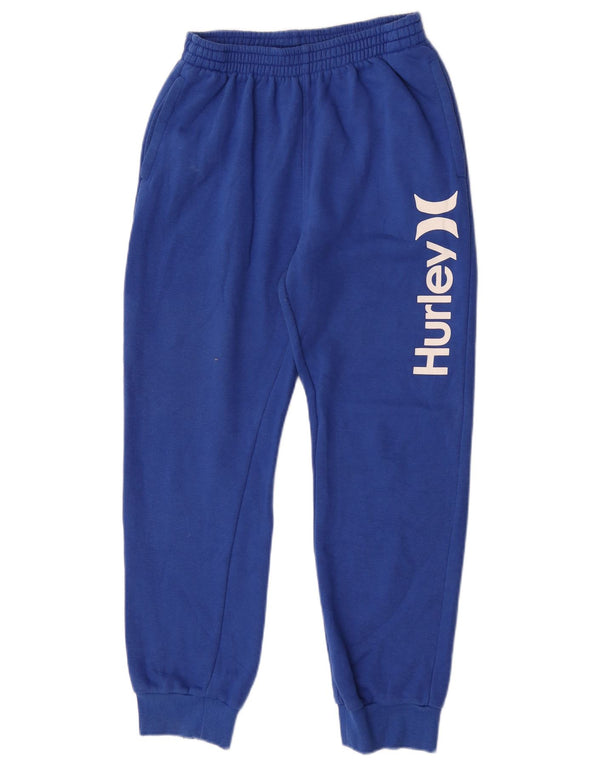 Pantaloni da tuta con grafica Hurley da ragazzo, pantaloni da jogging, 15-16 anni, cotone blu