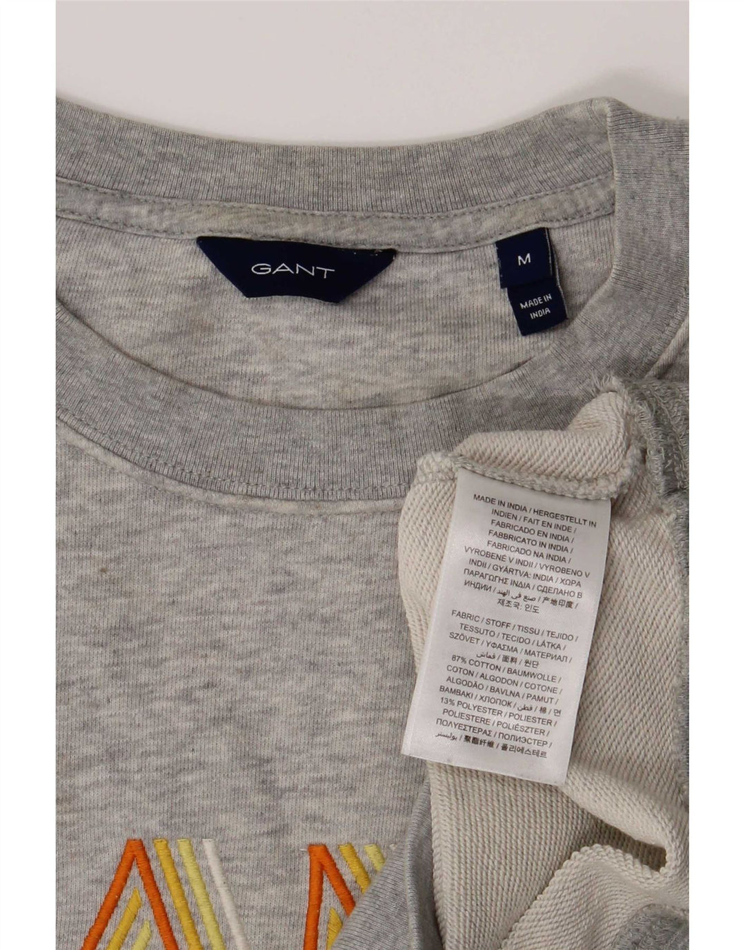 Felpa grafica da donna Gant Maglione UK 14 Cotone grigio medio