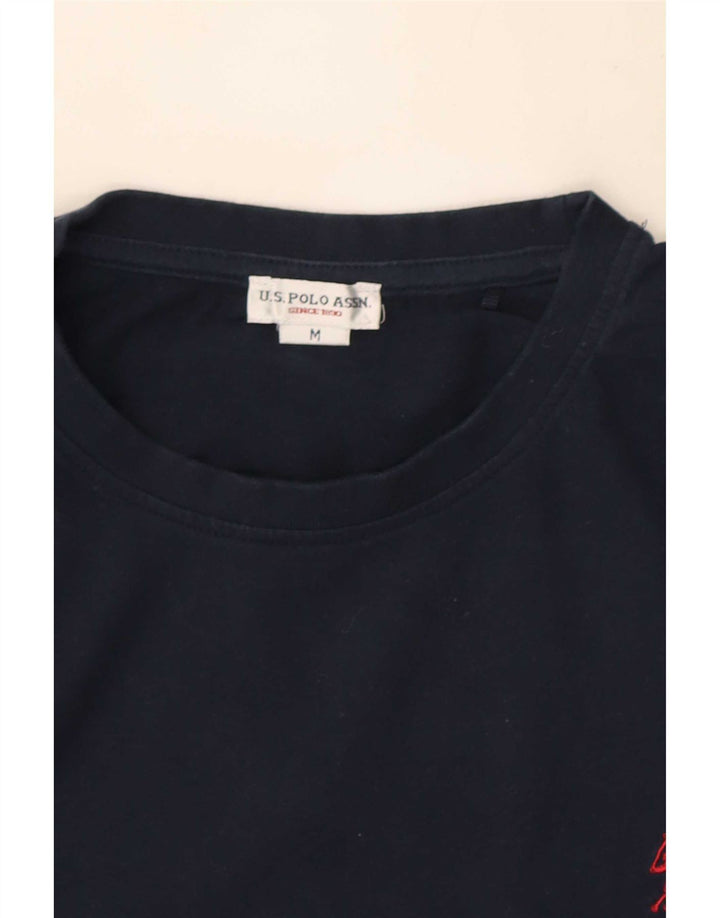 Polo Assn. degli Stati Uniti Top da uomo a maniche lunghe in cotone blu navy medio
