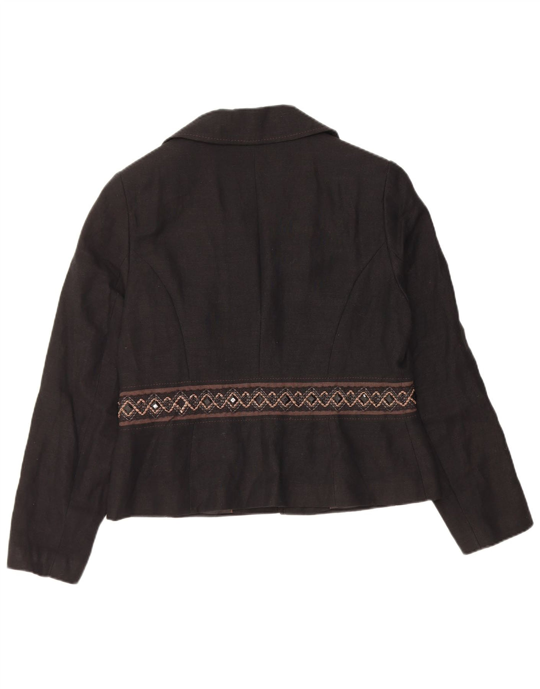 Giacca blazer autografa da donna Marks & Spencer UK 16 grande lino nero