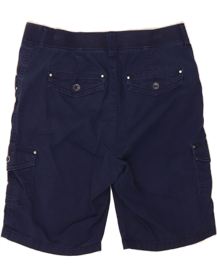 LEE Womens Mid Rise Relaxed Fit Cargo Shorts US 10 Large W32 Navy Blue Vintage Lee and Second-Hand Lee from Messina Hembry 