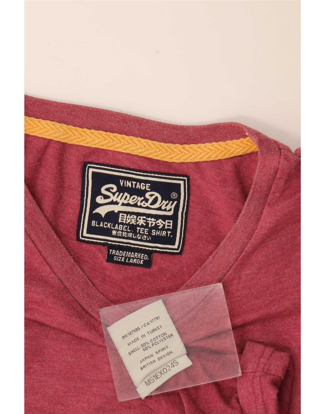 T-shirt grafica da uomo Superdry Top grande in cotone rosso