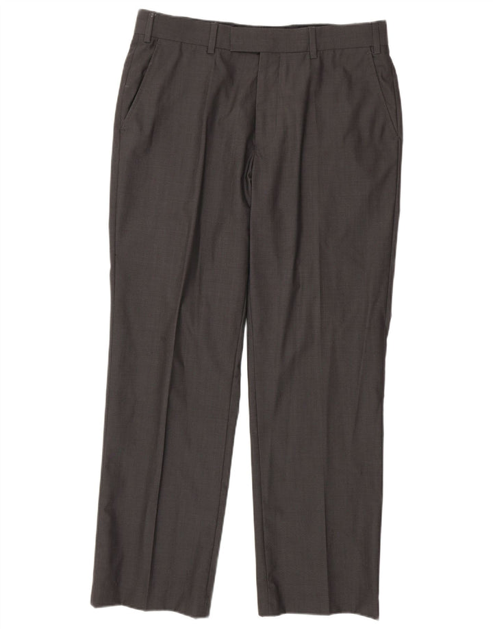 Pantaloni da abito dritti da uomo TED BAKER W34 L29 Grigi