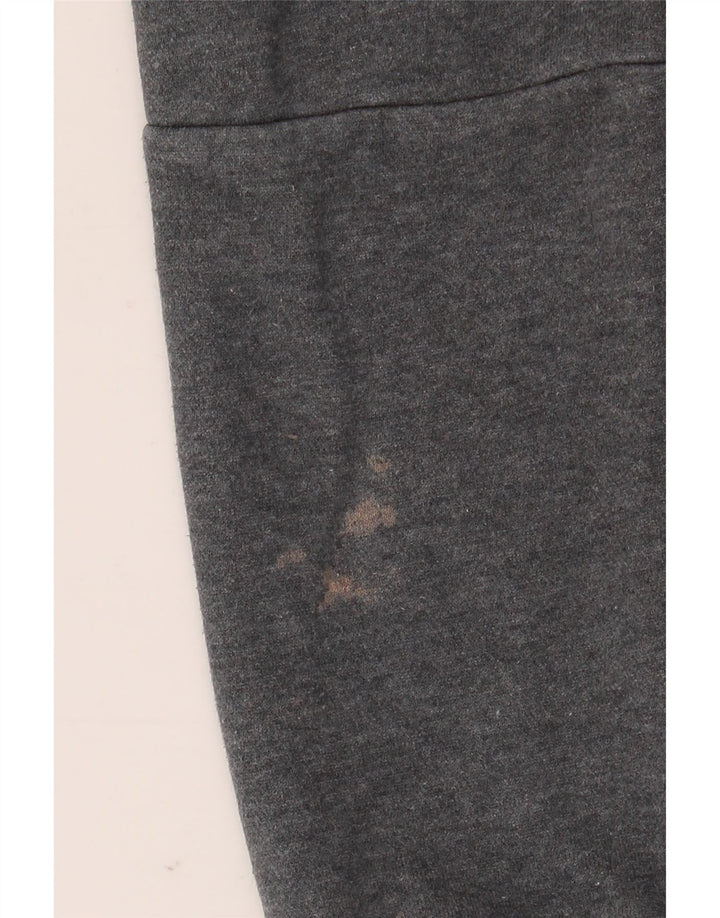 Maglione con cappuccio e zip da uomo ADIDAS in cotone grigio medio