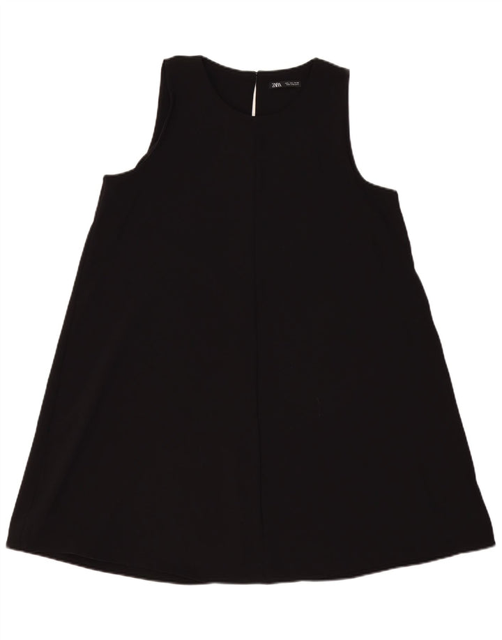 Abito da tenda senza maniche da donna Zara UK 16 grande poliestere nero