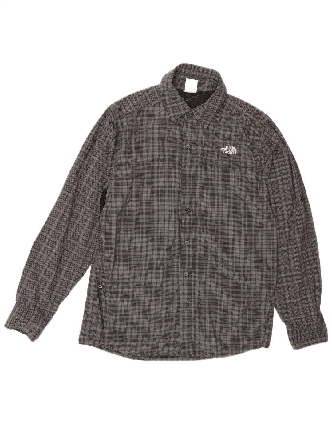 THE NORTH FACE Camicia da uomo piccola in nylon a quadri grigi