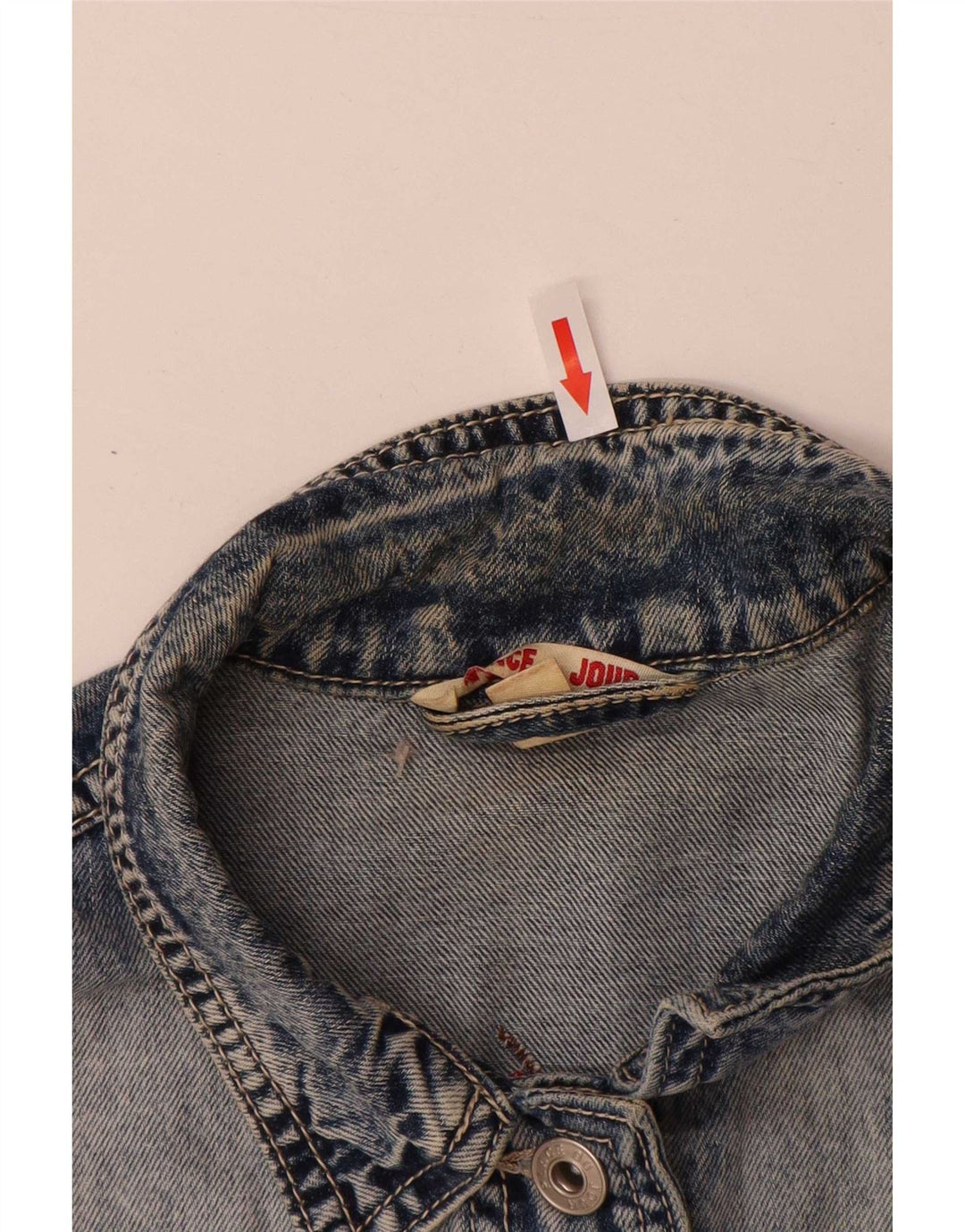 Giacca in denim grafico da donna Place du Jour EU 36 piccolo cotone blu