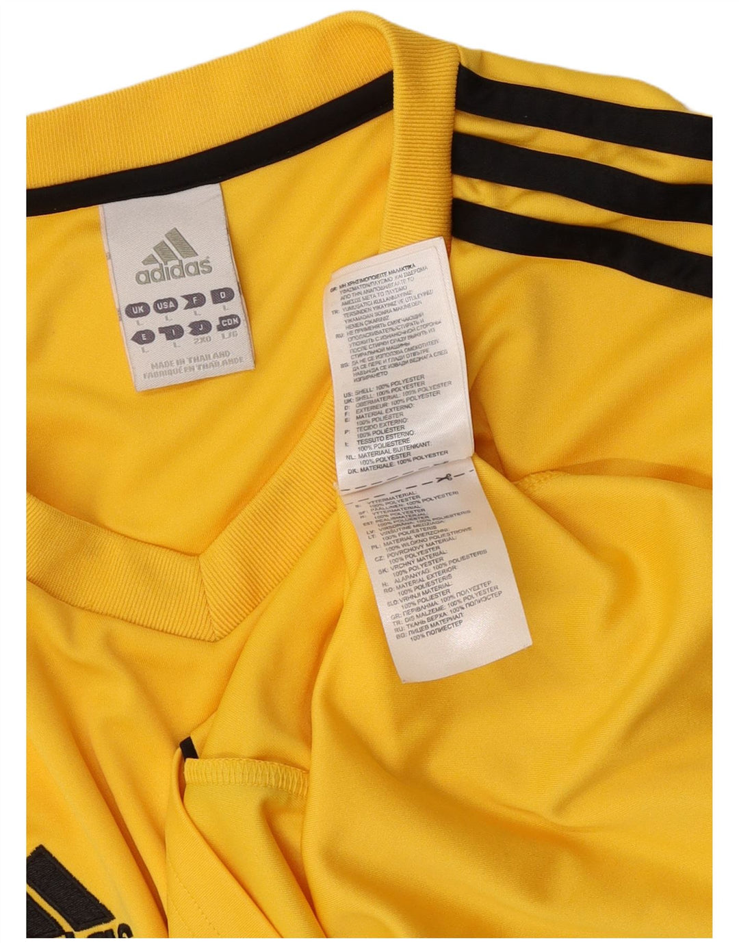 T-shirt Adidas Climalite da uomo, grande, in poliestere giallo
