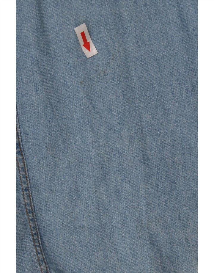 HOLIDAY Camicia in denim da uomo in cotone blu medio