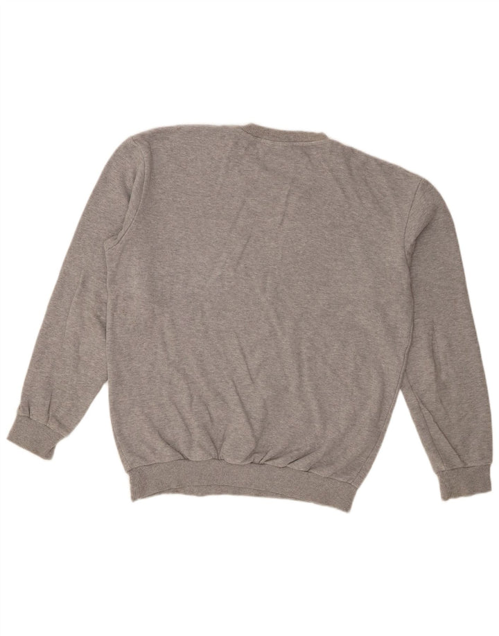 Maglione maglione girocollo da uomo Zara in cotone grigio medio