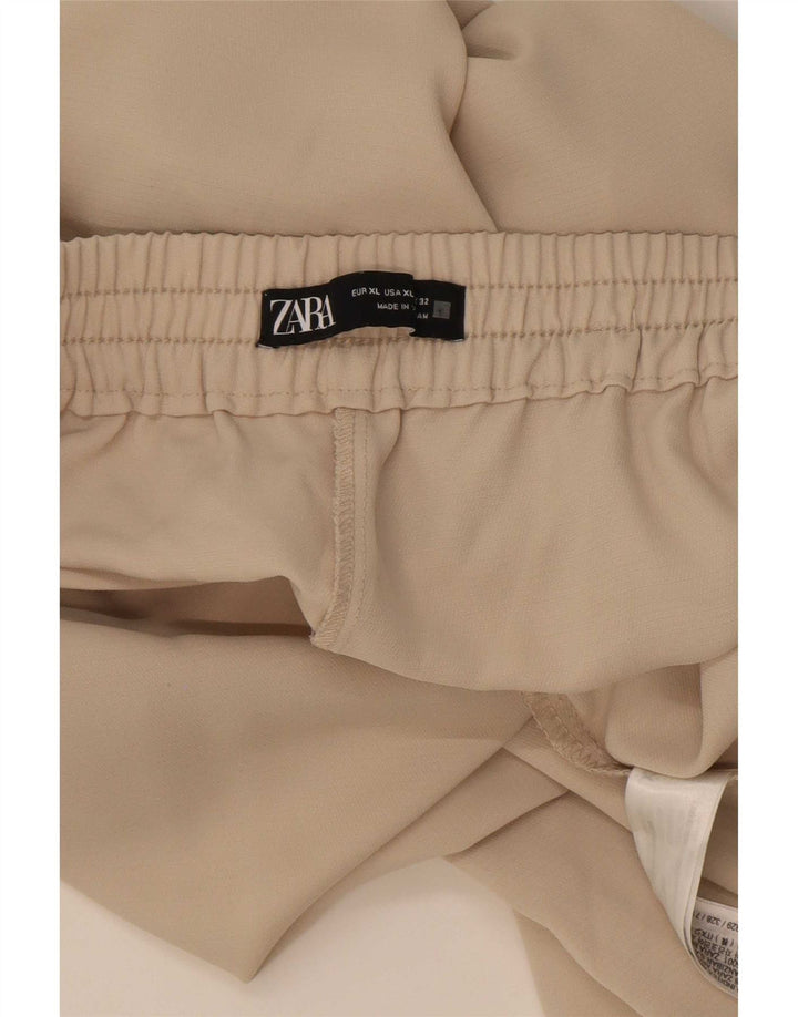 Pantaloni corti da donna Zara XL W34 L26 Poliestere beige