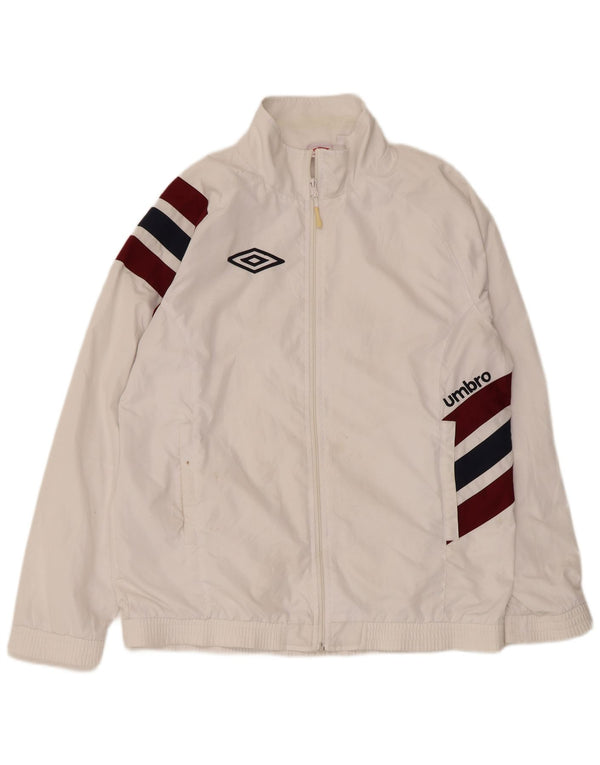 Giacca da tuta da uomo Umbro XL Sport in poliestere color block bianco