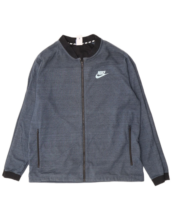 Giacca da ginnastica da uomo Nike XL in cotone chiazzato blu