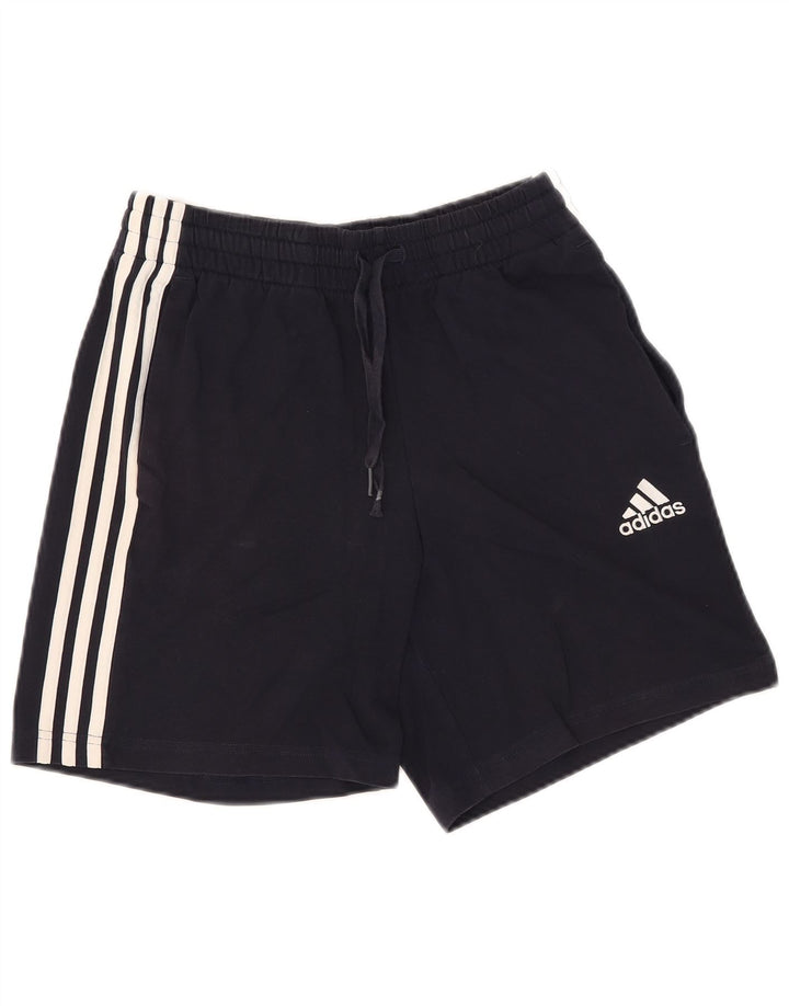 Pantaloncini sportivi da uomo Adidas piccoli in cotone blu navy