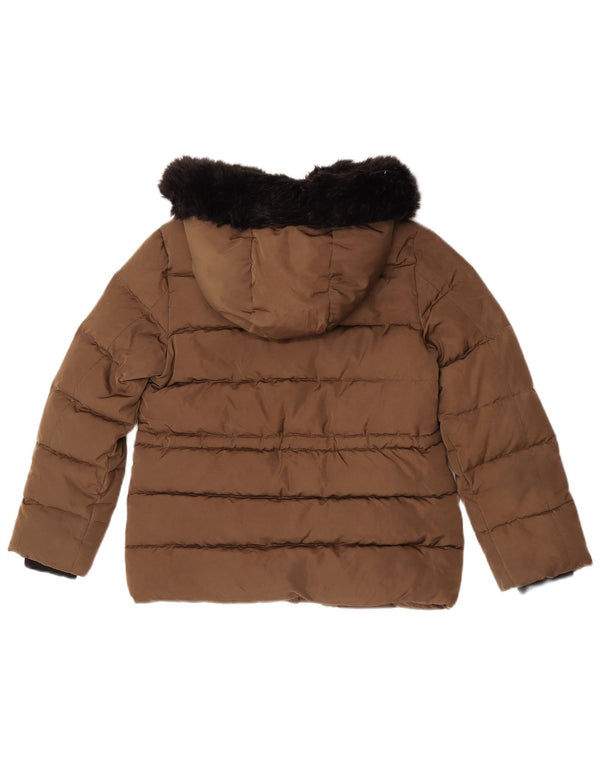 Giacca imbottita con cappuccio per ragazze Zara 11-12 anni Beige