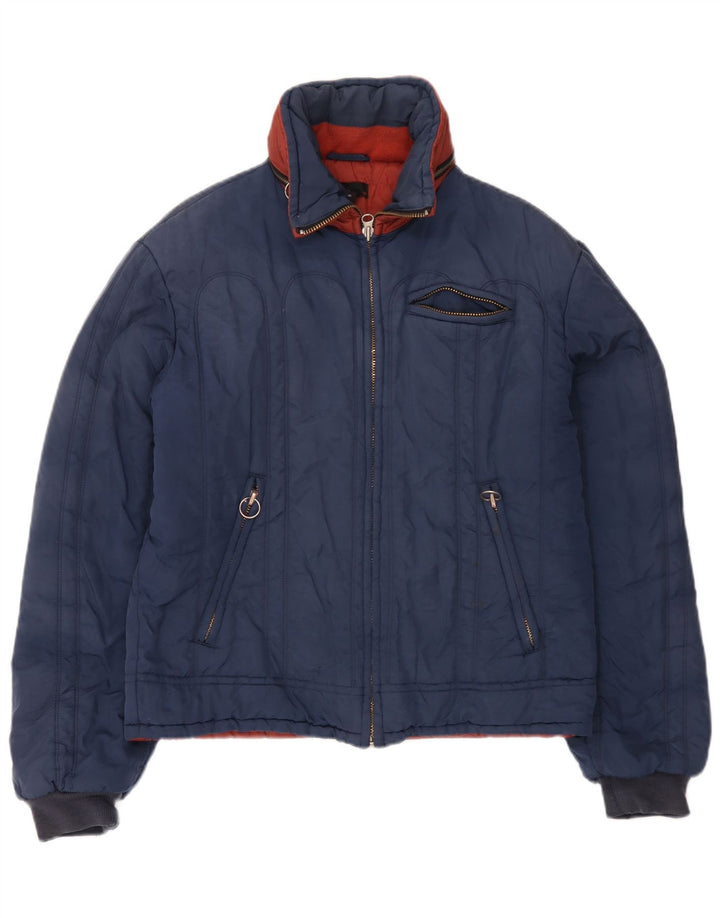 Giacca bomber con cappuccio da uomo Diesel UK 42 XL nylon blu