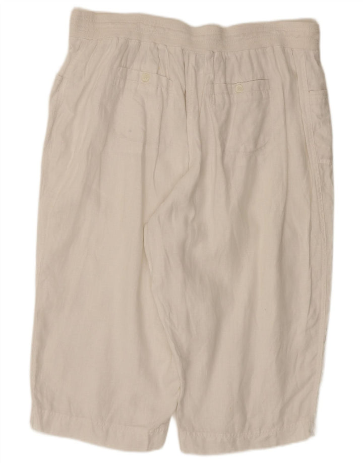 Bermuda da donna Marks & Spencer Autograph UK 18 XL W36 bianchi