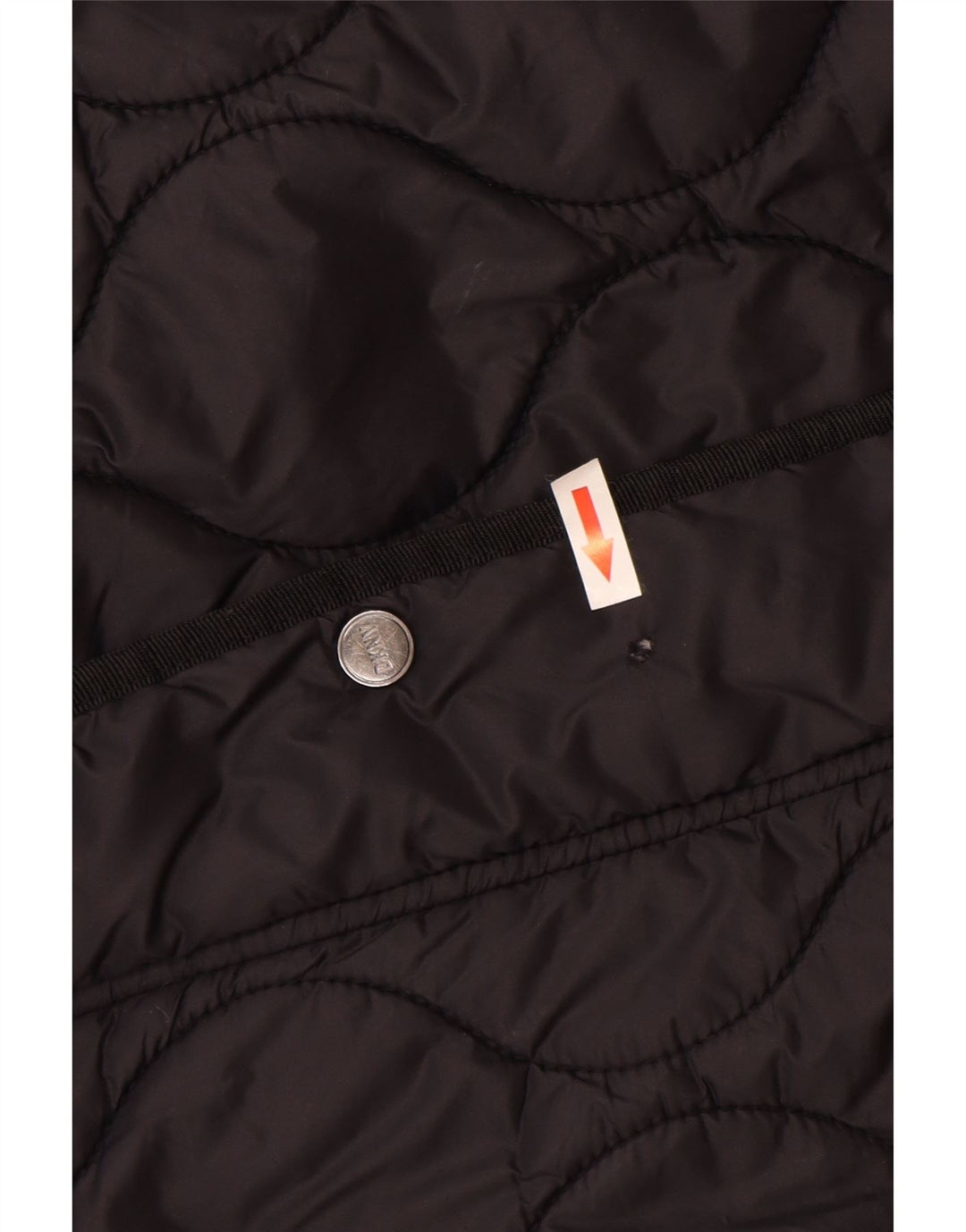 Cappotto trapuntato oversize con cappuccio da donna Dkny UK 10 piccolo in nylon nero
