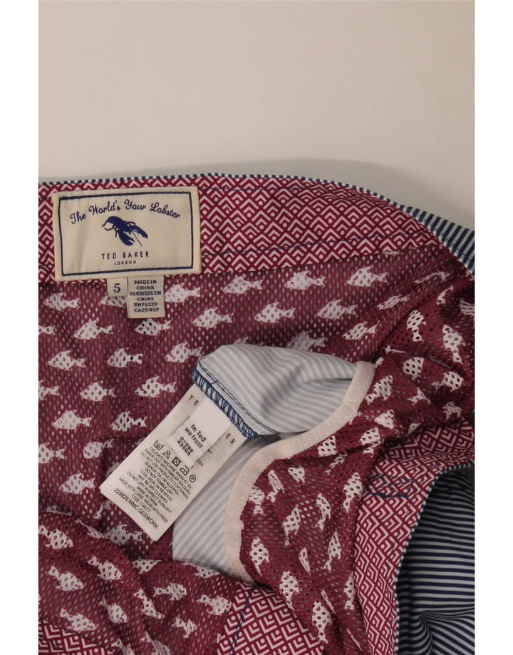 Pantaloncini chino da uomo TED BAKER taglia 5 XL W38 poliestere gessato blu