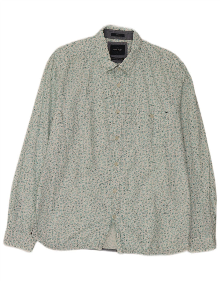 Camicia slim fit da uomo White Stuff XL in cotone floreale