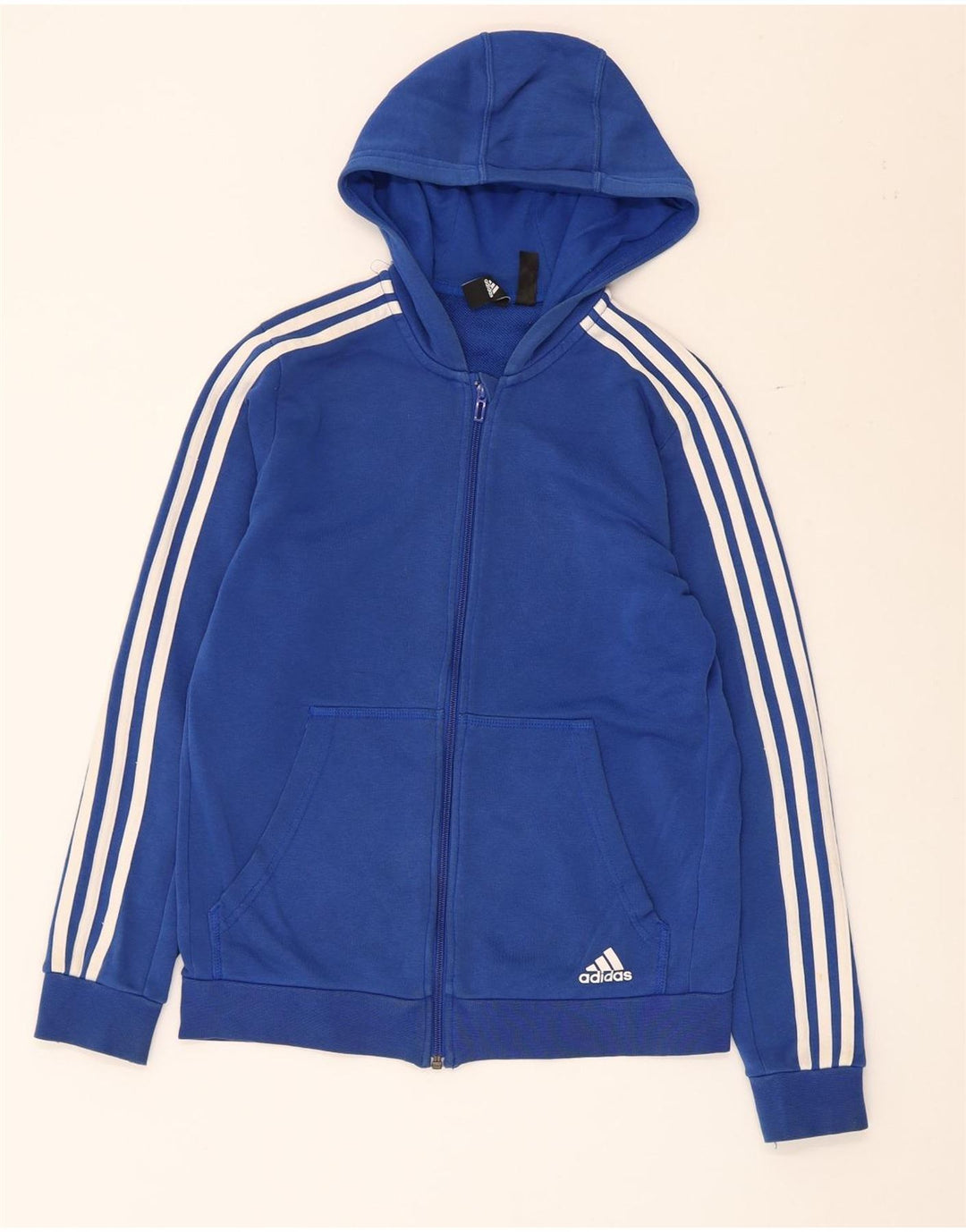 Felpa con cappuccio e zip Adidas da bambino 13-14 anni Blu